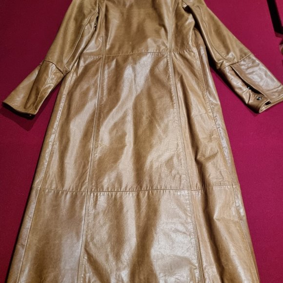 New leather full length coat - Picture 3 of 4
